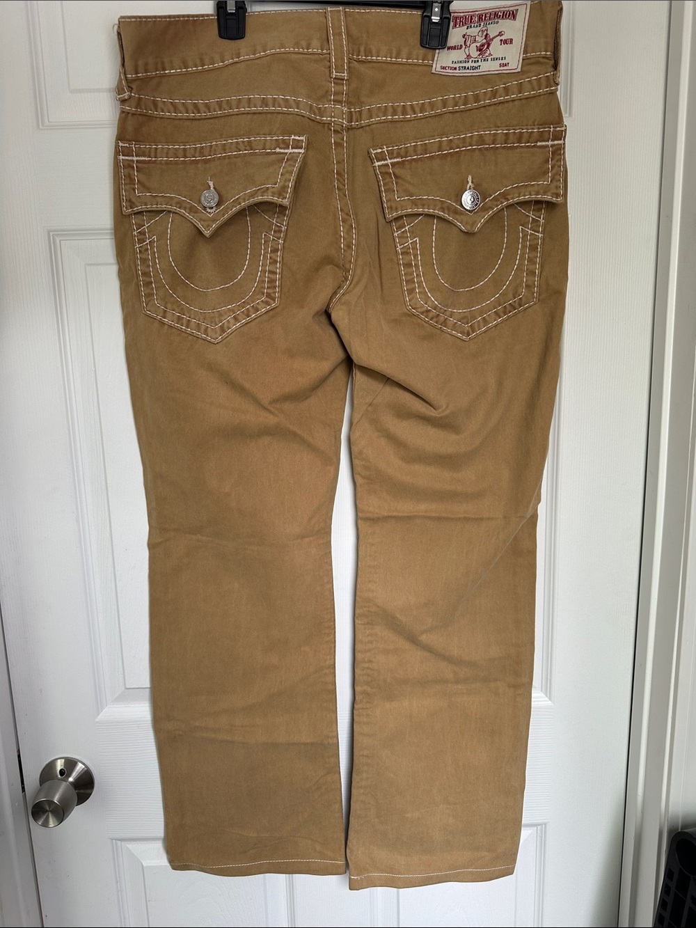 True Religion Men’s Boot Cut Jeans in Tan